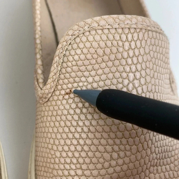 Vegan snakeskin faux leather Casual  business casual flat loafers slip on 7.5 - Picture 12 of 13